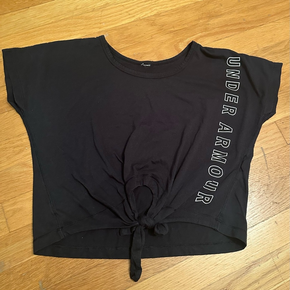 Under Armour Black Crop Top with Logo